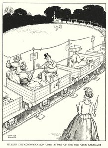 Illustrazione per Railway Ribaldry di W Heath Robinson da William Heath Robinson