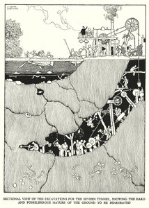 Illustrazione per Railway Ribaldry di W Heath Robinson da William Heath Robinson