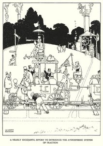 Illustrazione per Railway Ribaldry di W Heath Robinson da William Heath Robinson