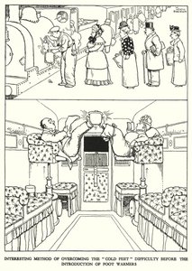 Illustrazione per Railway Ribaldry di W Heath Robinson da William Heath Robinson