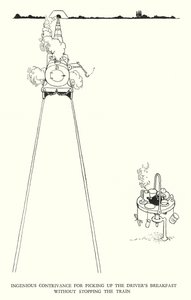 Illustrazione per Railway Ribaldry di W Heath Robinson da William Heath Robinson
