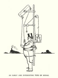 Illustrazione per Railway Ribaldry di W Heath Robinson da William Heath Robinson