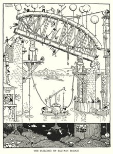 Illustrazione per Railway Ribaldry di W Heath Robinson da William Heath Robinson