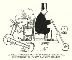 Illustrazione per Railway Ribaldry di W Heath Robinson (litografia) da William Heath Robinson
