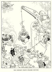Illustrazione per Railway Ribaldry di W Heath Robinson (litografia) da William Heath Robinson