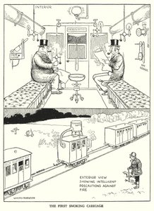Illustrazione per Railway Ribaldry di W Heath Robinson (litografia) da William Heath Robinson