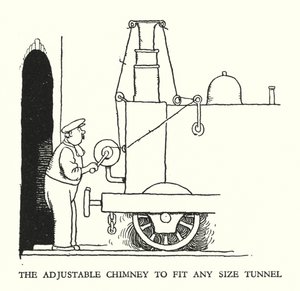 Illustrazione per Railway Ribaldry di W Heath Robinson da William Heath Robinson