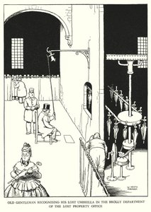 Illustrazione per Railway Ribaldry di W Heath Robinson da William Heath Robinson