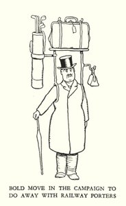 Illustrazione per Railway Ribaldry di W Heath Robinson da William Heath Robinson
