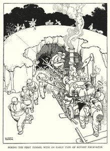 Illustrazione per Railway Ribaldry di W Heath Robinson da William Heath Robinson