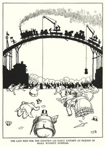 Illustrazione per Railway Ribaldry di W Heath Robinson da William Heath Robinson
