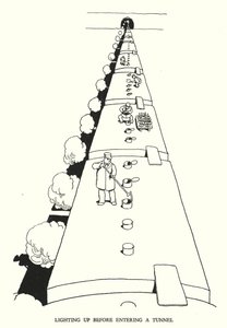Illustrazione per Railway Ribaldry di W Heath Robinson da William Heath Robinson