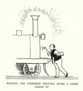 Illustrazione per Railway Ribaldry di W Heath Robinson da William Heath Robinson