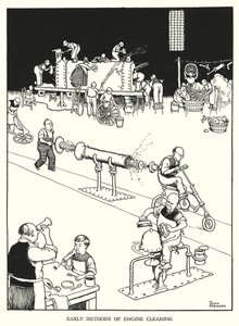 Illustrazione per Railway Ribaldry di W Heath Robinson da William Heath Robinson
