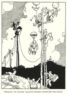 Illustrazione per Railway Ribaldry di W Heath Robinson da William Heath Robinson
