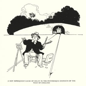 Illustrazione per Railway Ribaldry di W Heath Robinson da William Heath Robinson