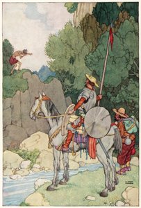 Illustrazione per Le Avventure di Don Chisciotte da William Heath Robinson