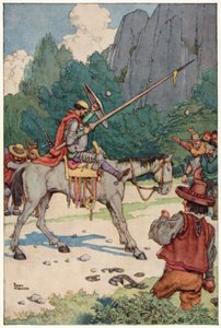 Illustrazione per Le avventure di Don Chisciotte da William Heath Robinson