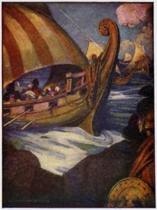 Molti erano gli Eroi che Salparono dalla Grecia da William Heath Robinson
