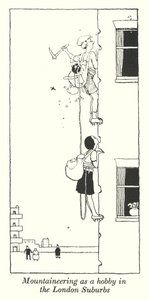 Alpinismo come hobby nei sobborghi di Londra da William Heath Robinson