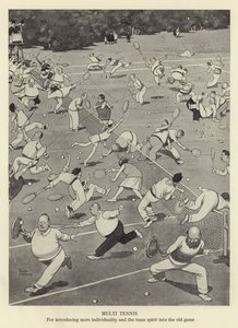 Multi tennis, per introdurre più individualità e spirito di squadra nel vecchio gioco da William Heath Robinson