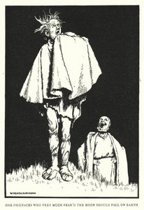 Un Fenice che temeva molto che la luna cadesse sulla terra da William Heath Robinson