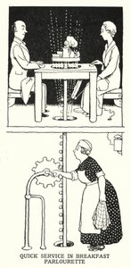 Servizio rapido nella sala colazioni da William Heath Robinson