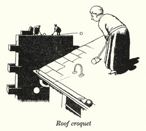 Croquet sul tetto da William Heath Robinson