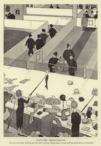 Miglioramenti del Tempo di Vendita, il metodo uno alla volta per una conduzione più ordinata delle vendite e la protezione degli assistenti da William Heath Robinson