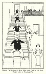 Precauzioni Semplici per Risparmiare Usura sul Tappeto delle Scale quando in Uso Costante da William Heath Robinson