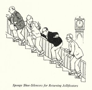 Scarpe silenziatrici per jollificatori di ritorno da William Heath Robinson