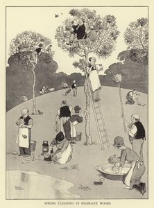 Pulizie di primavera nei boschi di Highgate da William Heath Robinson