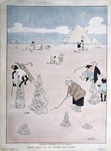 Problemi estivi nei tropici - Serpente sul campo da golf del Sahara da William Heath Robinson