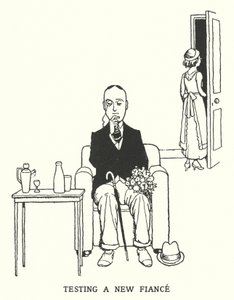 Testare una nuova fidanzata (litografia) da William Heath Robinson