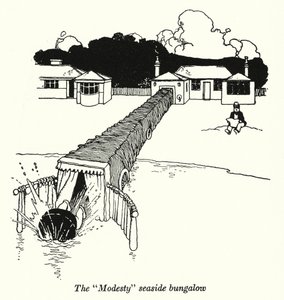 Il bungalow sul mare "Modesty" da William Heath Robinson