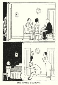 La camera da letto degli ospiti da William Heath Robinson