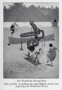 Il tubo di servizio di Wimbledon, per esercitarsi nel servizio più difficile e acquisire la vera forma di Wimbledon da William Heath Robinson