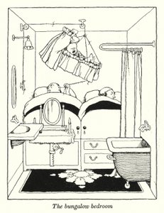 La camera da letto del bungalow da William Heath Robinson