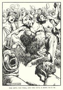 Il diavolo stava bene, e il diavolo voleva diventare monaco da William Heath Robinson