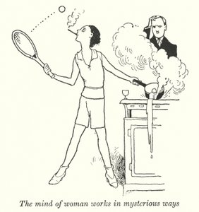 La mente della donna lavora in modi misteriosi (litografia) da William Heath Robinson