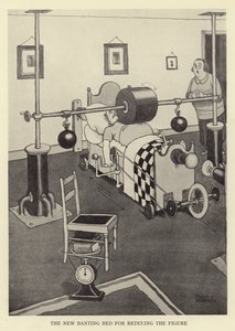 Il nuovo letto banting per ridurre la figura da William Heath Robinson