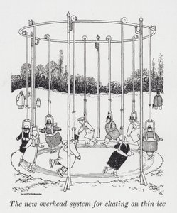 Il nuovo sistema aereo per pattinare sul ghiaccio sottile da William Heath Robinson
