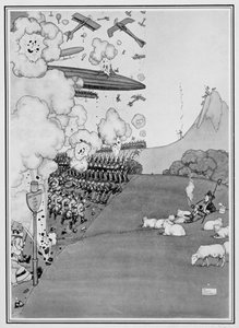 Veduta della guerra dalla Svizzera, da 