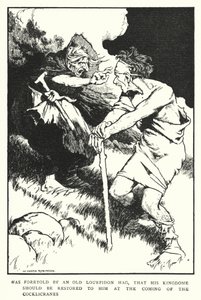 Fu predetto da una vecchia strega Lourpidon, che il suo regno sarebbe stato restaurato al ritorno dei Cocklicranes da William Heath Robinson