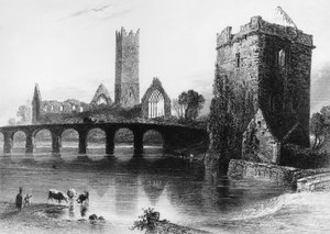 Paesaggio inglese Salone del 1843 da un dipinto di W.H. Bartlett incisione di J. Cousen da William Henry (after) Bartlett