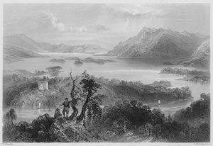 Hazlewood e Lough Gill, Sligo da William Henry (after) Bartlett