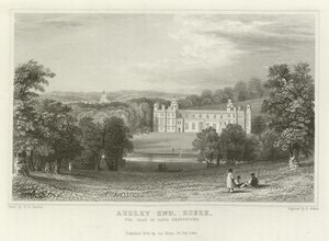 Audley End, Essex, la residenza di Lord Braybrooke da William Henry Bartlett