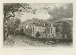 Audley End, Essex, la residenza di Lord Braybrooke da William Henry Bartlett