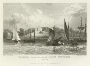 Castello di Belmont, vicino a Grays Thurrock, Essex da William Henry Bartlett