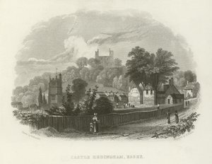 Castello di Hedingham, Essex da William Henry Bartlett